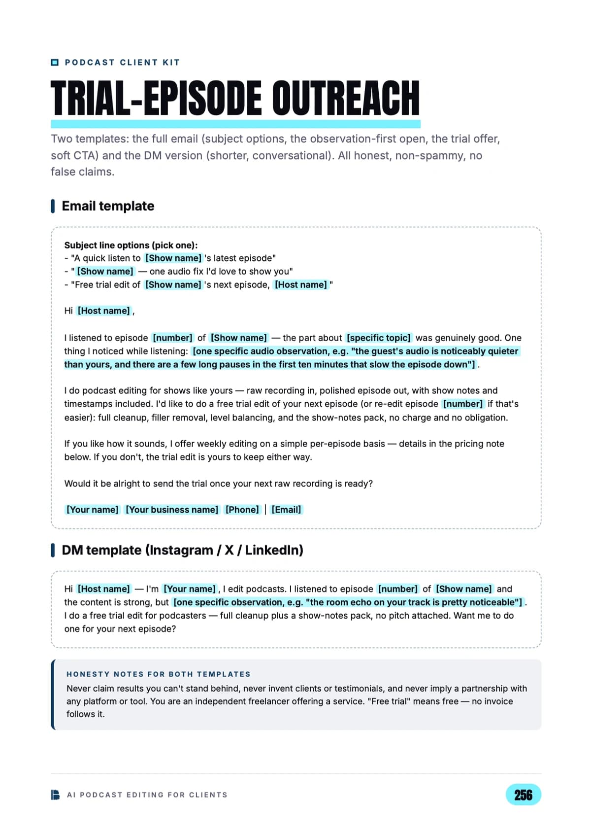 The trial-episode outreach script