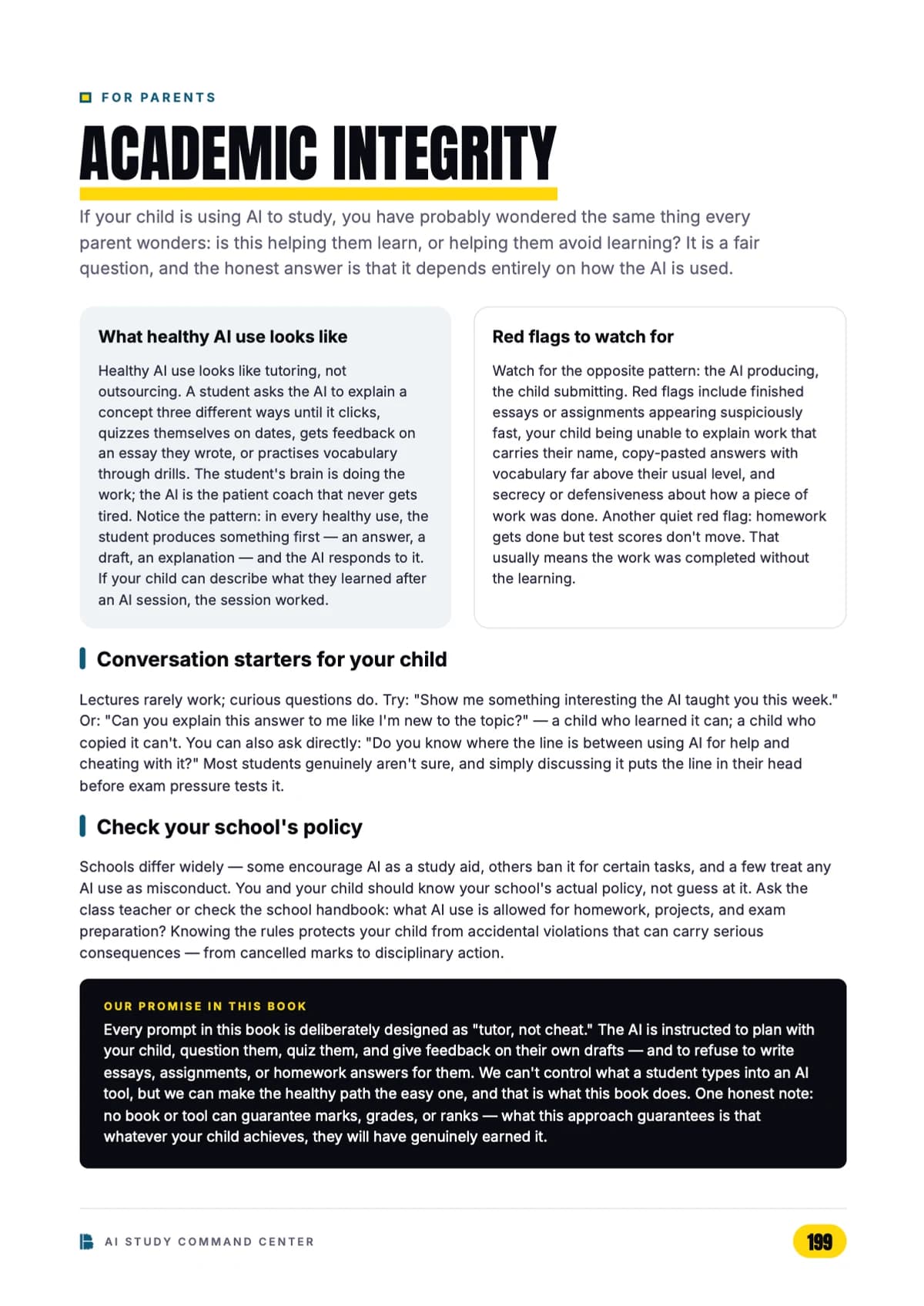 Academic Integrity — a page for parents